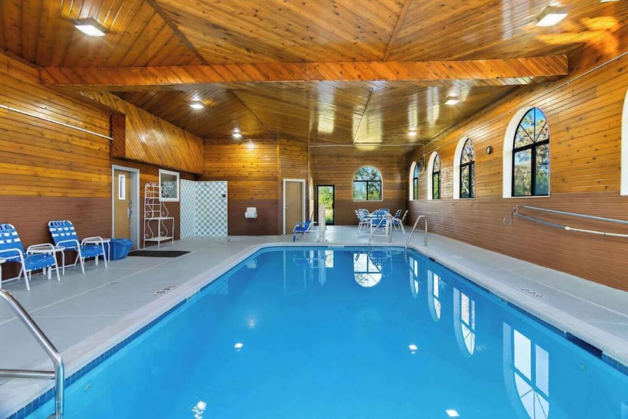 Indoor pool, a heated pool