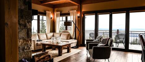 TV, fireplace, DVD player, books