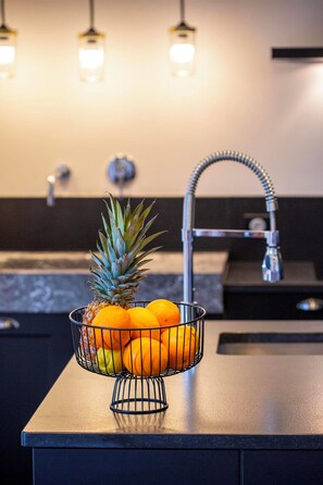 Apartment, 3 Bedrooms, Mountain View | Private kitchen | Electric kettle, toaster - Appartements Hôtel & Spa Le Madeloc Collioure Centre (Collioure)