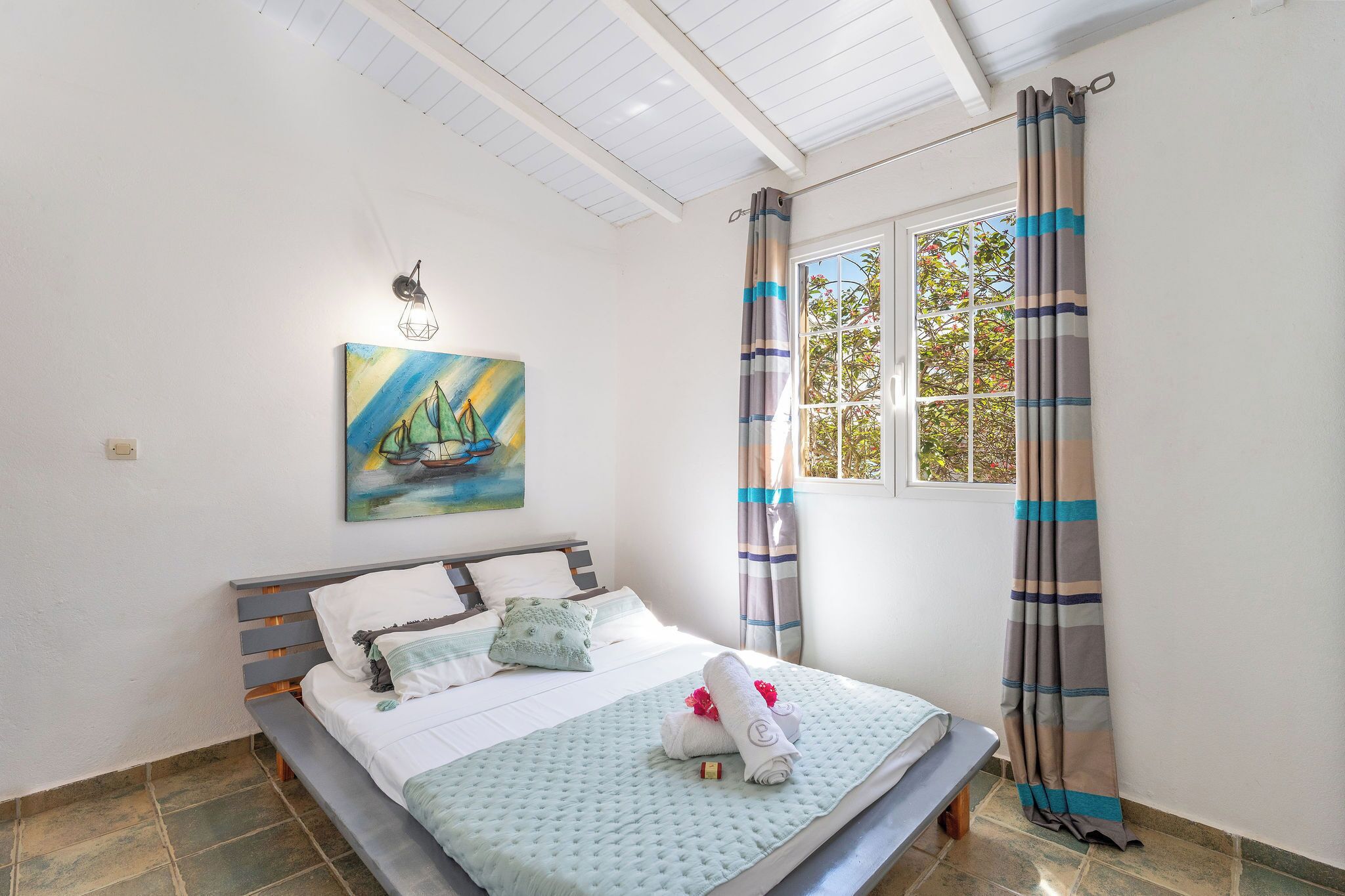 Hypo-allergenic bedding, individually decorated, individually furnished