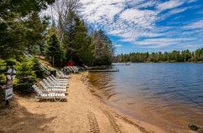 On the beach - Lakefront Fishing Retreat on ATV Trails + Dock (St. Germain)