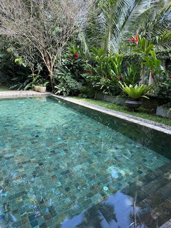 Outdoor pool. Niketh Villa Homestay- Kandy