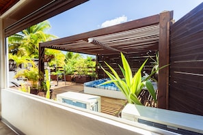 Terrace/patio - Very nice spacious apartment with Jacuzzi - Le Canopé (Le Gosier)