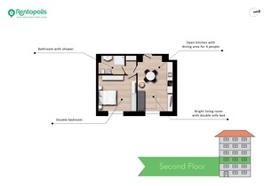 Departamento, para fumadores | 1 habitación 