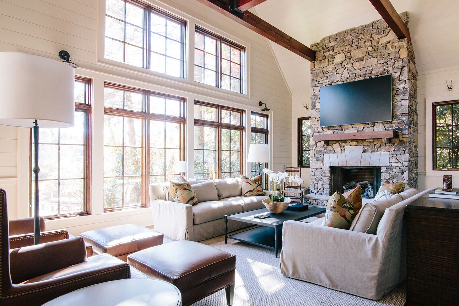 Smart TV, fireplace, DVD player, books