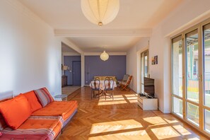 Apartment, 2 Bedrooms, Sea View | Living area | 30-inch TV with satellite channels - Tennis Flat with Sea View by Wonderful Italy (Sanremo)