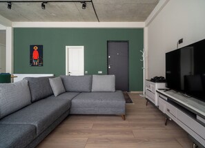 Appartement Confort, 3 chambres, véranda, vue ville | Coin séjour