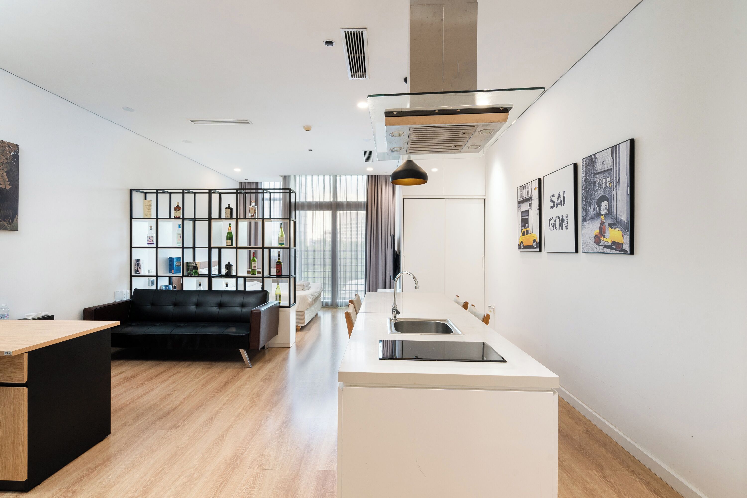 Apartamento de lujo, 1 cama de matrimonio grande, vistas a la ciudad | Zona de estar