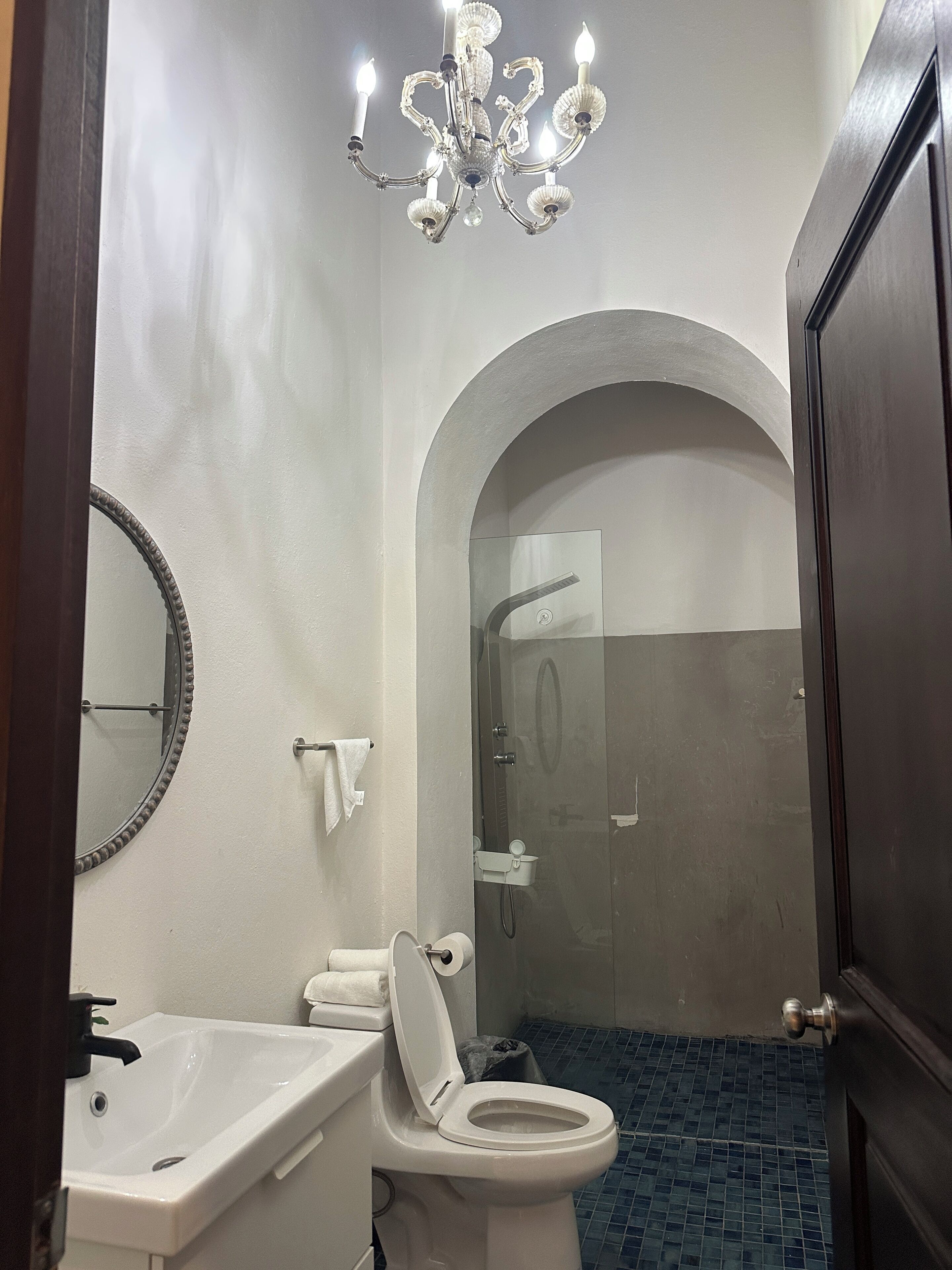 Superior Apartment | Bathroom | Shower, towels, soap, shampoo