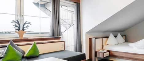 Double Room, Balcony, Mountain View | In-room safe, desk, laptop workspace, blackout curtains