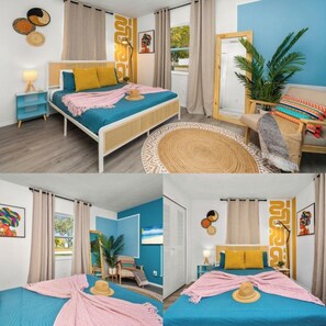 6 عدّة غرف نوم ومكواة/لوح كي وسرير سفر وواي فاي