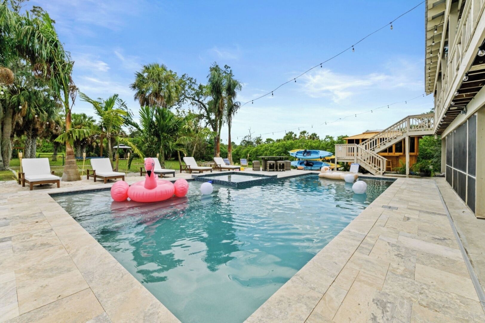 A heated pool
