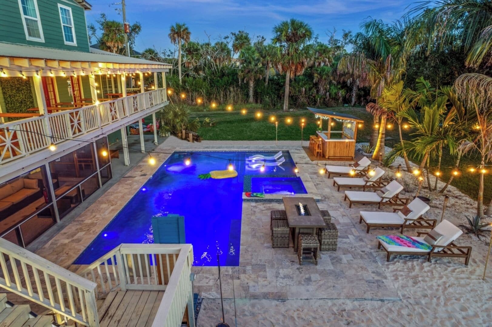 A heated pool