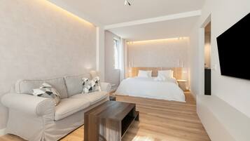 1 habitación, tabla de planchar con plancha, wifi y ropa de cama