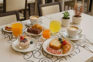 Free daily full breakfast 