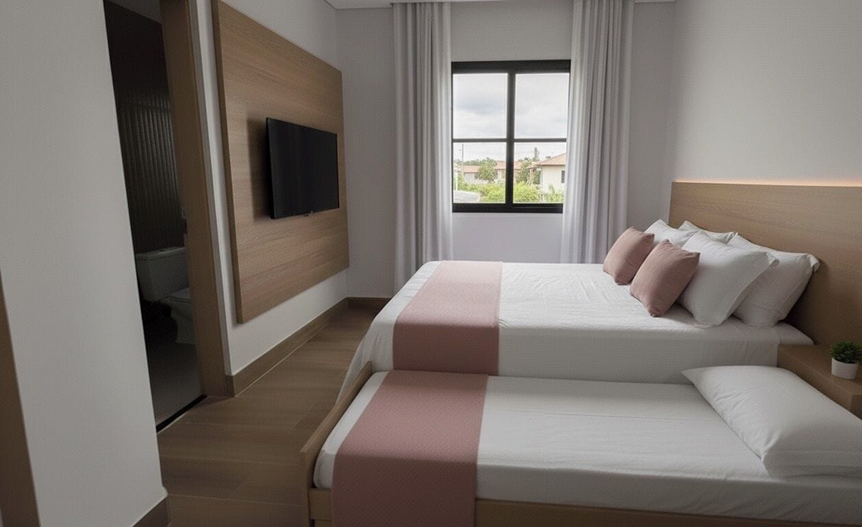 Tremannsrom – standard, strandutsikt | Safe på rommet og wi-fi (inkludert)