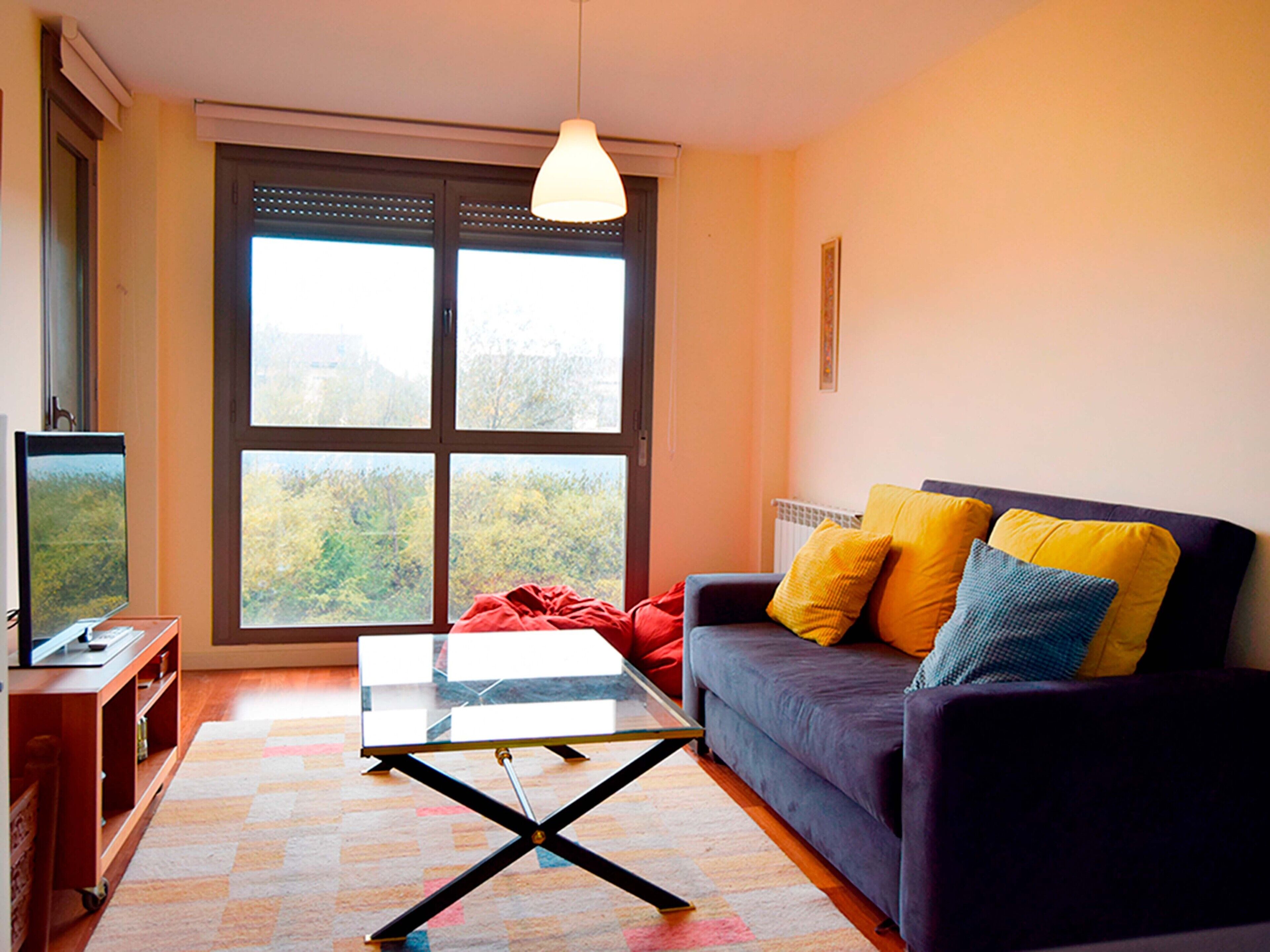 Basic-Apartment | Wohnbereich | Flachbildfernseher