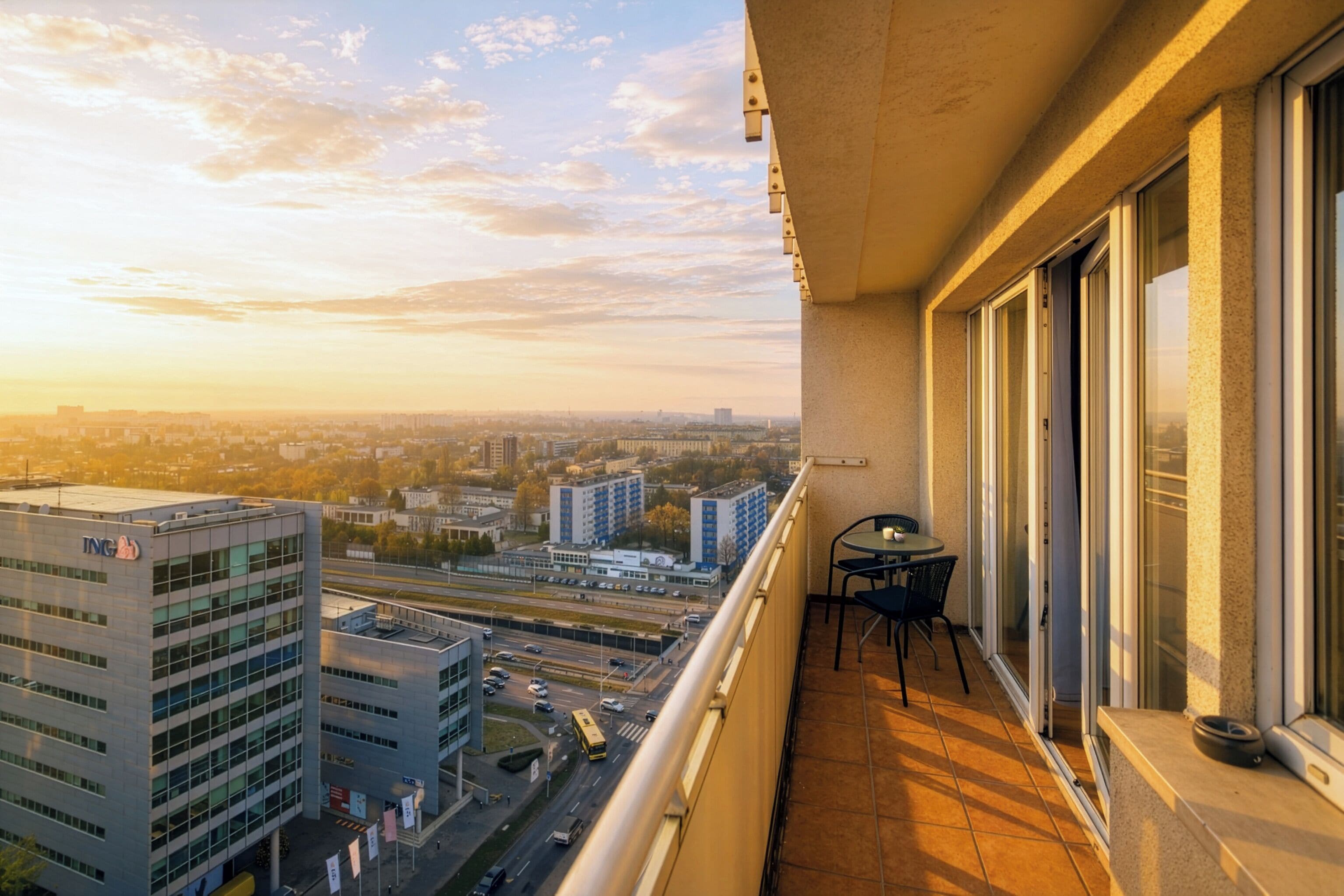 Lägenhet Deluxe - utsikt mot staden | Balkongutsikt