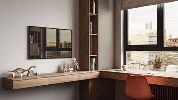 Deluxe Apartment, City View | Individually decorated, individually furnished, desk, laptop workspace