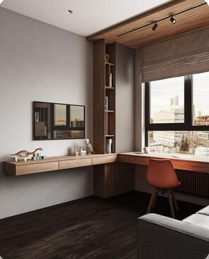 Deluxe Apartment, City View | Individually decorated, individually furnished, desk, laptop workspace