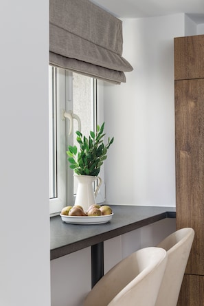 Deluxe-Apartment, Stadtblick | Eigene Küche