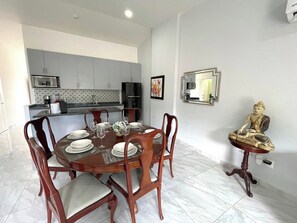 Family Apartment, Balcony, Ocean View | Dining room - The Residences by Morgan (Cabo San Lucas)