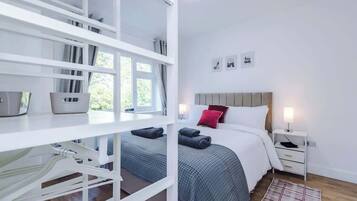 Iron/ironing board, travel cot, free WiFi, bed sheets