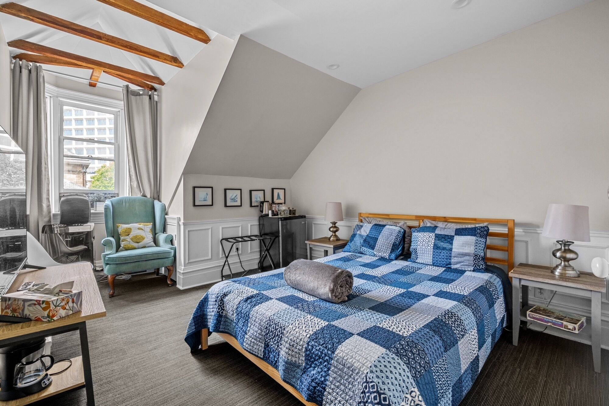 Historic Loft Suite | Laptop workspace, iron/ironing board, free WiFi