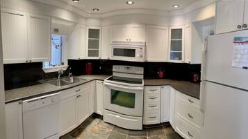 Microwave, oven, stovetop, dishwasher