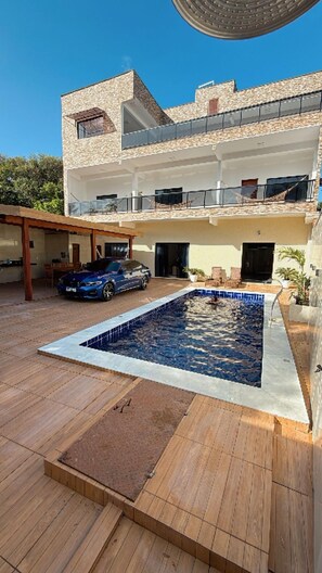 Comfort Quadruple Room, Pool View | Terrace/patio