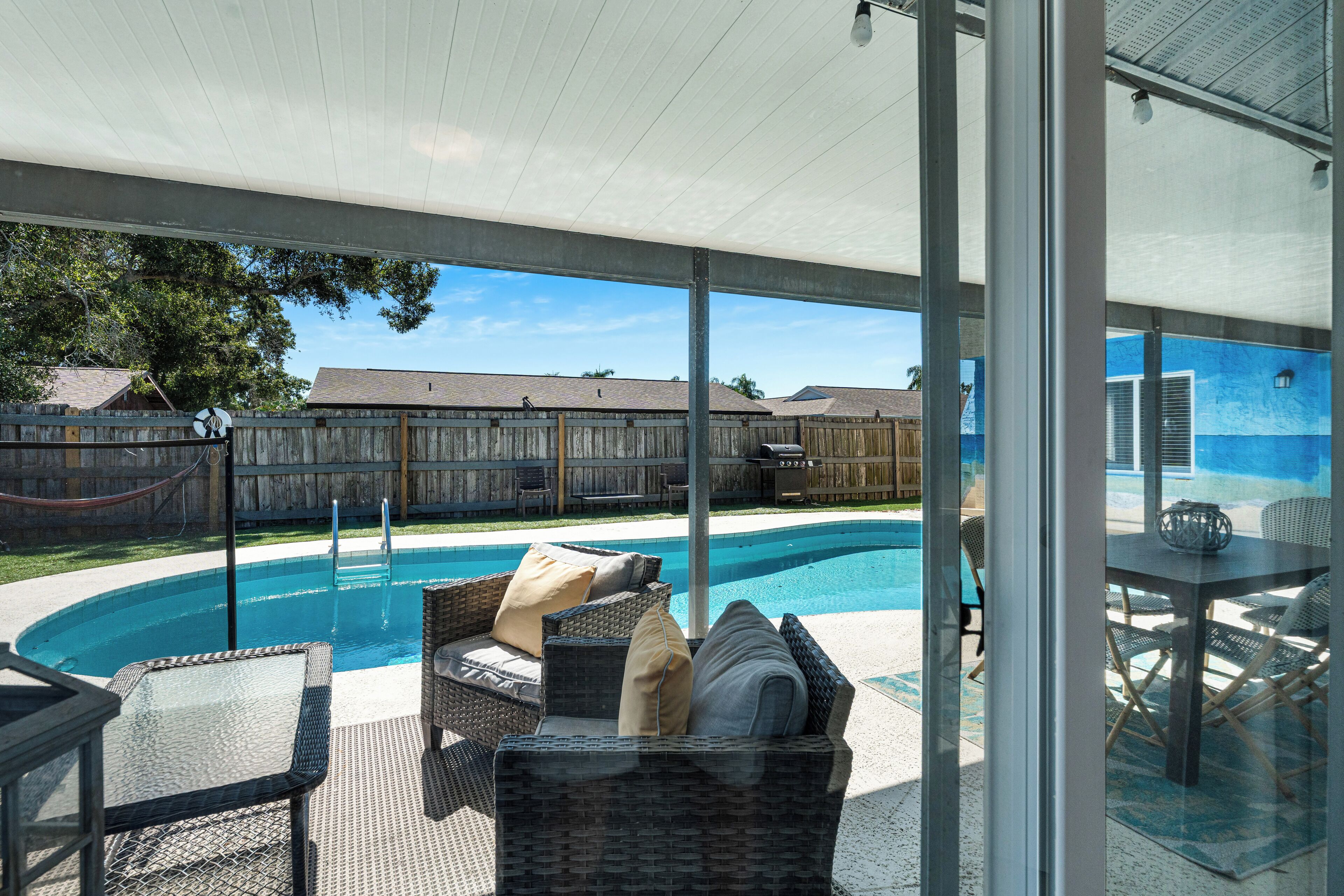 Piscine extérieure, piscine chauffée