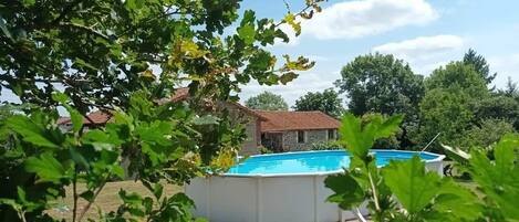 Piscine extérieure, piscine chauffée