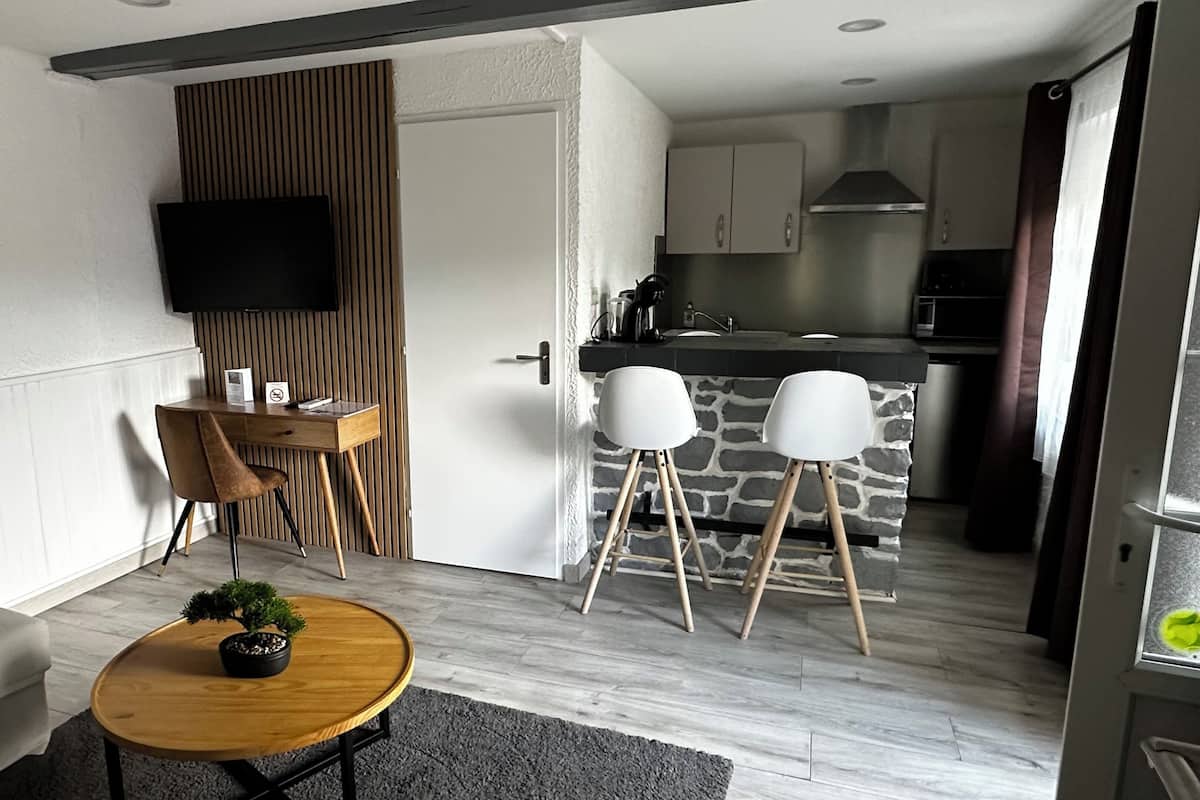 Apartamento, vista para o parque | Escrivaninha, Wi-Fi de cortesia