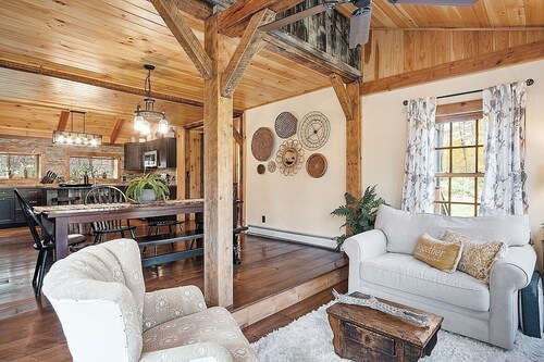 The Lodge on Warner Hill near Berkshire East, and the Deerfield River