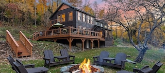 The Lodge on Warner Hill near Berkshire East, and the Deerfield River