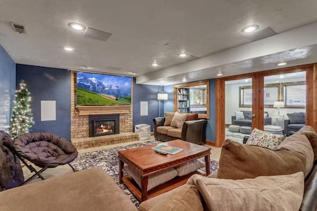 Living area. Ski Lodge-Style Basecamp | Snowbird, Alta Nearby