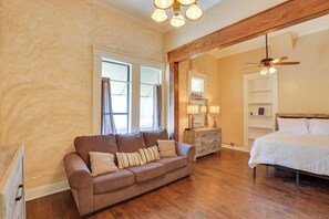 Desk, iron/ironing board, internet, bed sheets