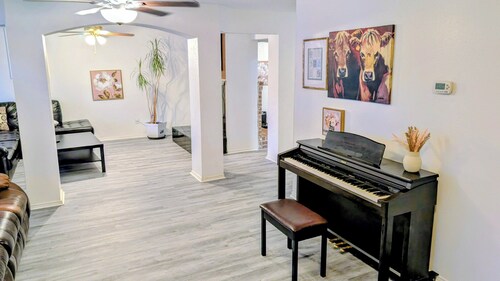 Spacious 4BR Home w/ Private Pool, Workspace & Sleeps 14