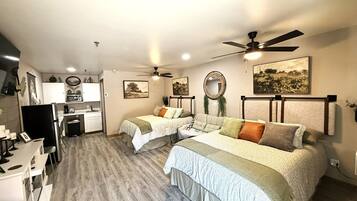 Desk, iron/ironing board, free WiFi, bed sheets