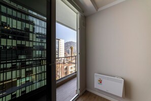 Een laptopwerkplek, een strijkplank/strijkijzer, gratis wifi