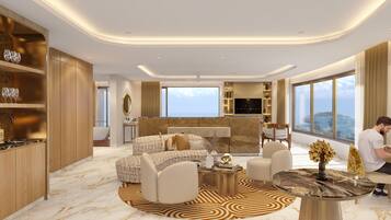 Two Bedroom Skyline Penthouse | Living area