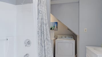 Hair dryer, towels