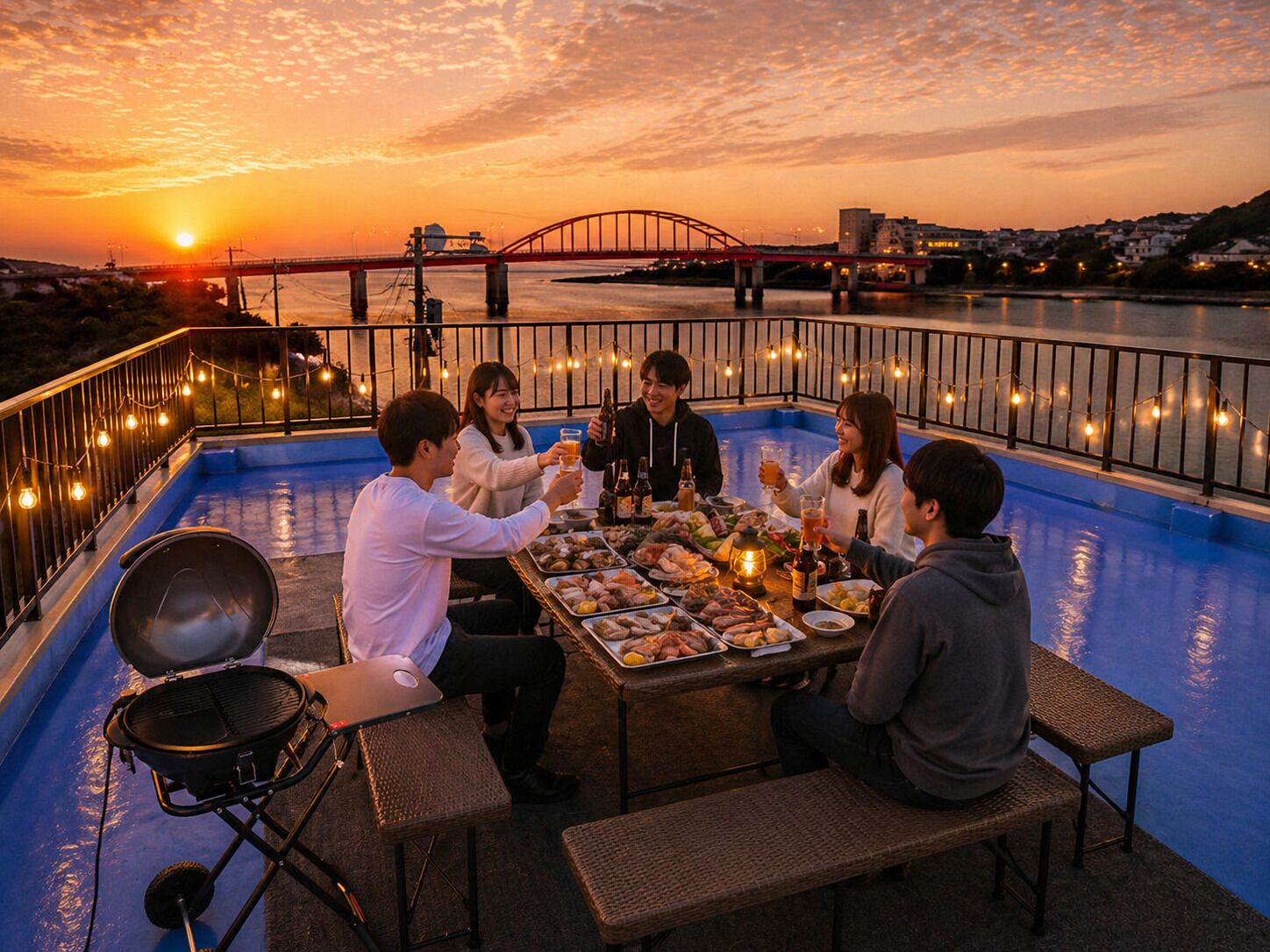 屋外ダイニングエリア