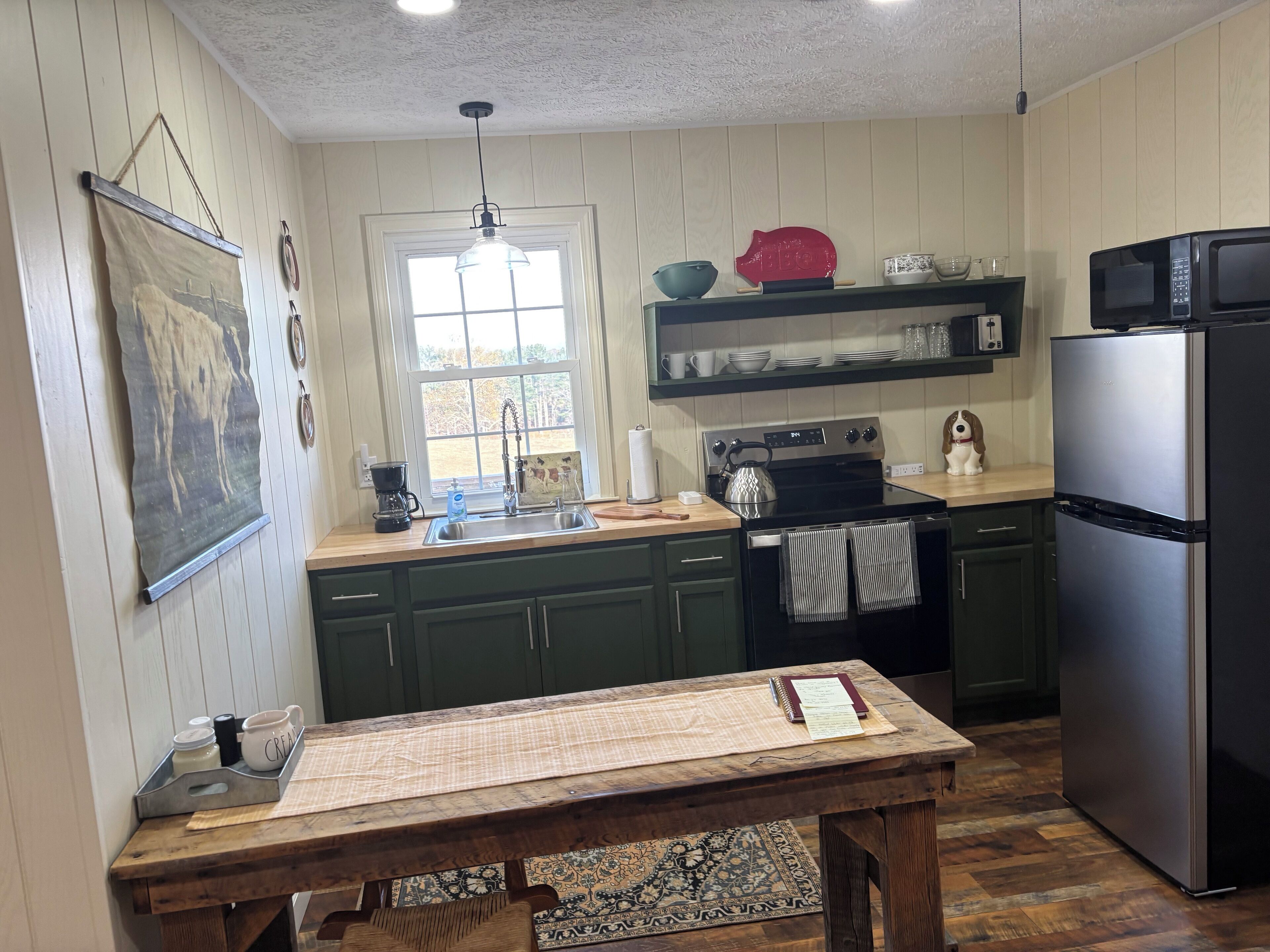 Microwave, oven, stovetop, paper towels