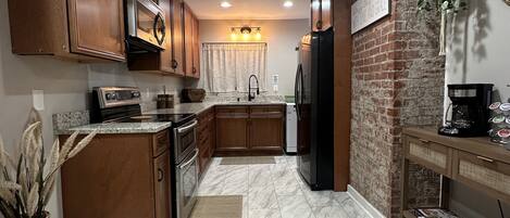 Microwave, oven, stovetop, dishwasher