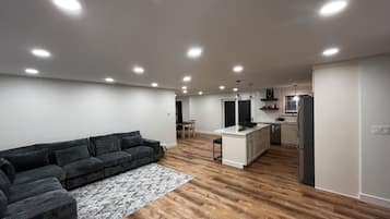 Smart TV, fireplace, video games