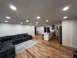 Smart TV, fireplace, video games