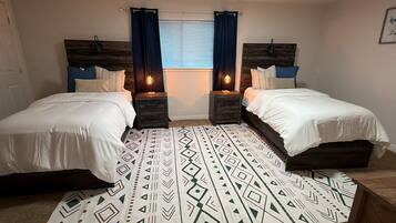 Desk, free WiFi, bed sheets