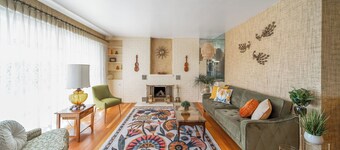 Family Fun Retro Vibe! Spacious & Charming w/Games, Firepit, & Fenced Yard!