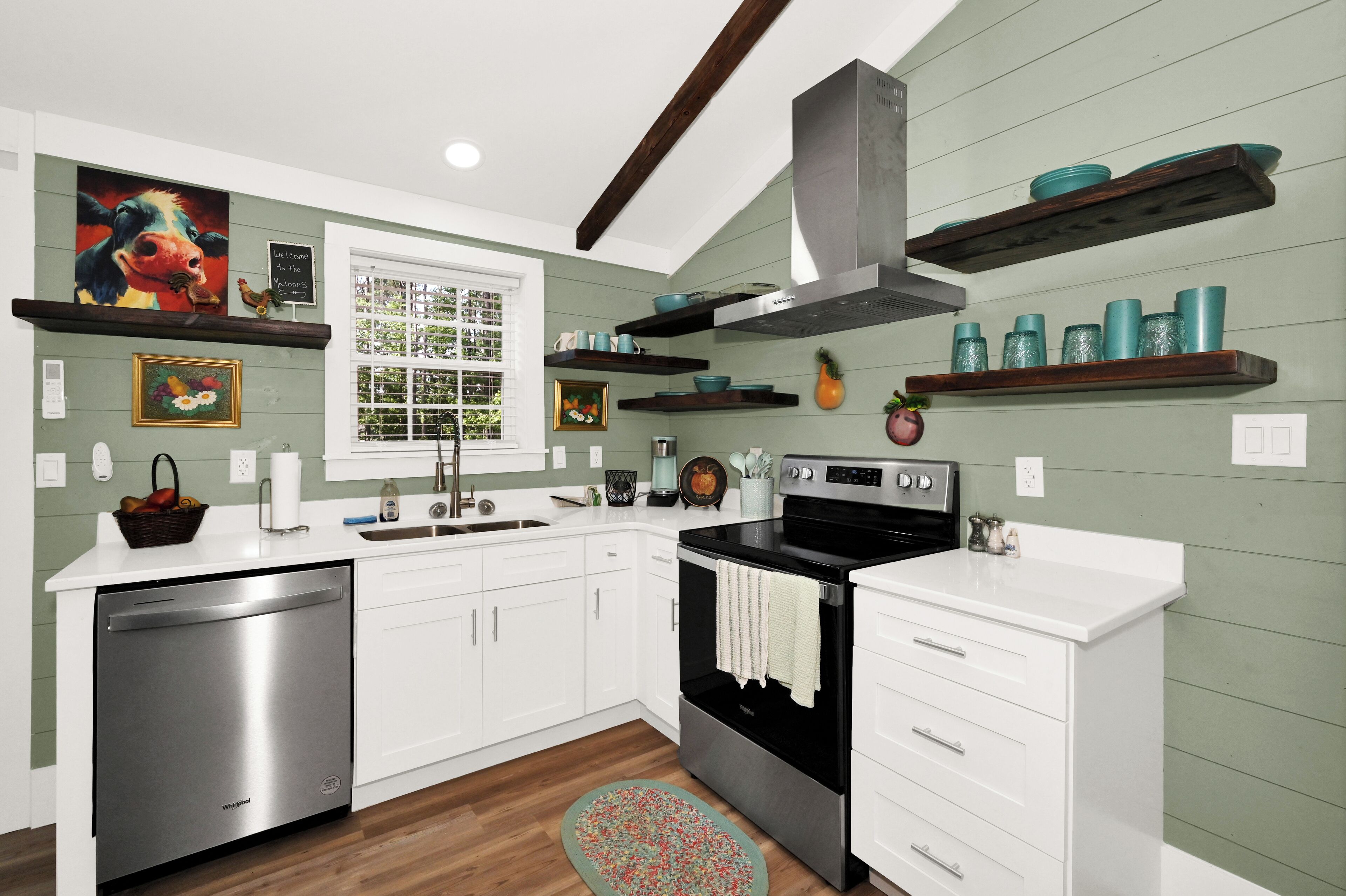 Microwave, oven, stovetop, dishwasher